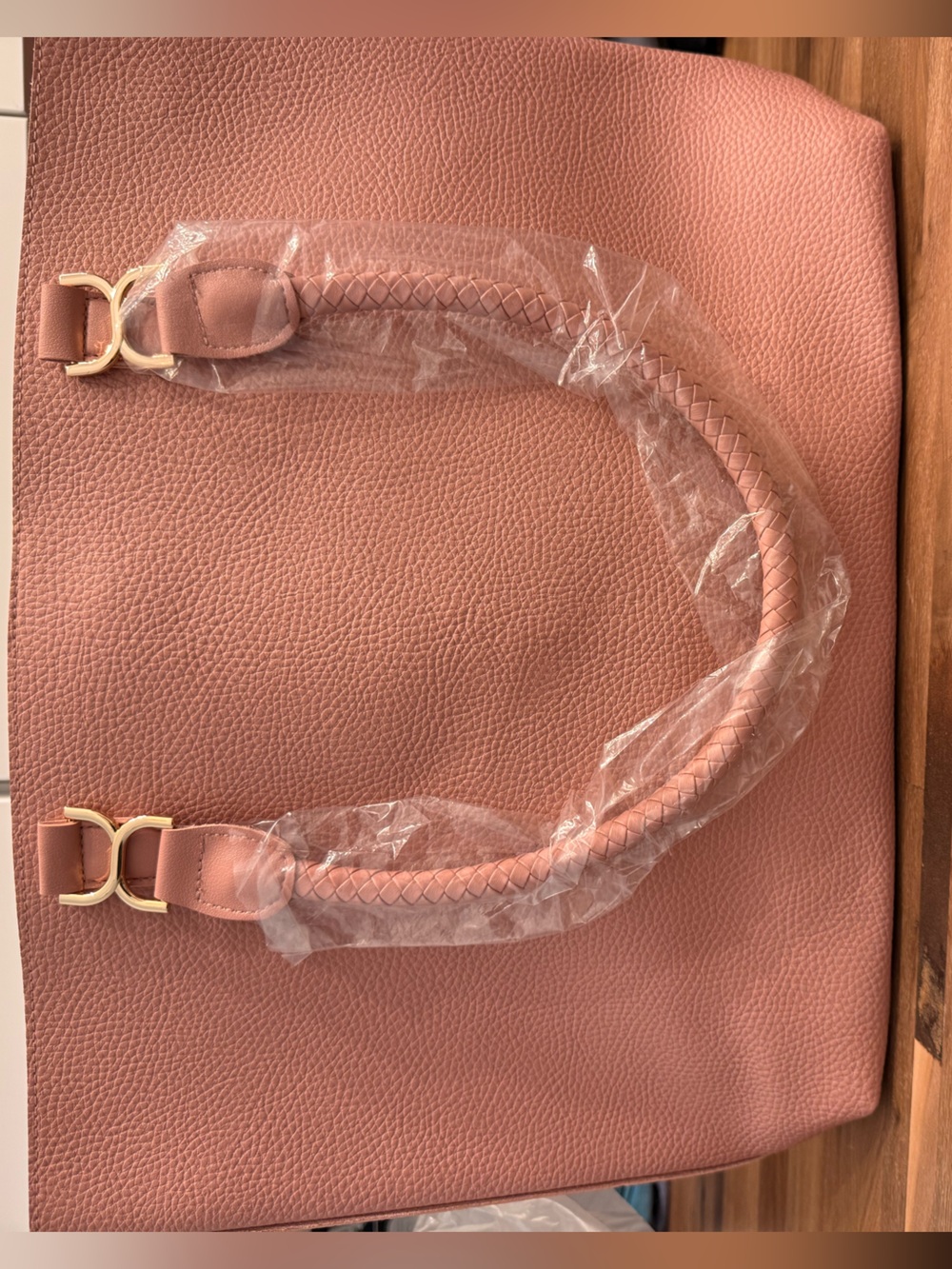 Ulta Beauty Blush Pink Braided-Handle Tote
